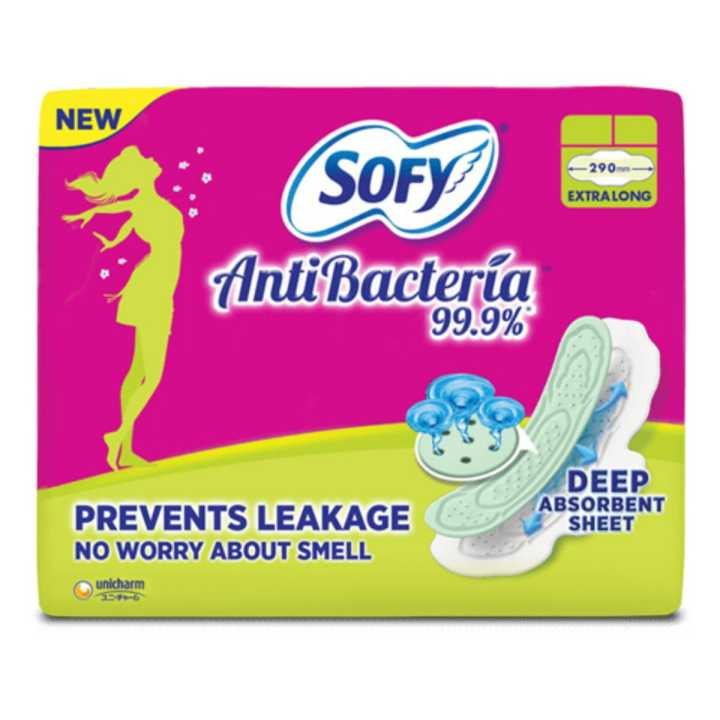 Sofy Body Fit Anti Bacteria XL14`S Sanitary Napkins