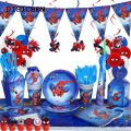 DISICHEN Luxury SpiderMan Birthday Party Decorations For Kids Latex Aluminum F Balloons Spider Theme Event Supplies Disposable Tableware. 