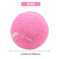 6Pcs Pack Pink Tennis Balls Wear-Resistant Elastic Training Balls 66mm Ladies Beginners Practice Tennis Ball for Club. 