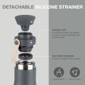 Locknlock Metro Thermos Bottle ( Thermal Vacuum Flask ) Double Wall Insulated Stainless Steel For Hot And Cold Drinks With Silicone Handle 470ml. 