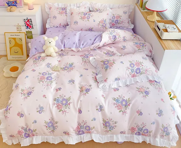 Bed%20Set%20Bedding%20Set%20Four%20Piece%20Set%204%20pcs%20set%20for%20Bedroom%20Bedset%20King%20Size%202m%20Bedroom%20Set%20Blanket%20Cover%20+%20Bedsheet%20+%202%20Pillow%20Covers%20Aloe%20Vera%20Cotton%20Cute%20Floral%20Animal%20Pattern%20Colorful%20Ideal%20for%20gift%20Children%20Girl%20Bedroom%20Set%20Machine%20Washable%20200*230%20-%20Image%205