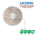 UCOOK Hard Anodised Induction Based Steel Lid Deep Kadhai 6 Litres. 