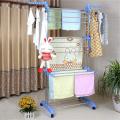 Folding Drying Rack Clothes Rack 3 Tiers Clothes Laundry With Wheels Cloth Shoes Hanger. 