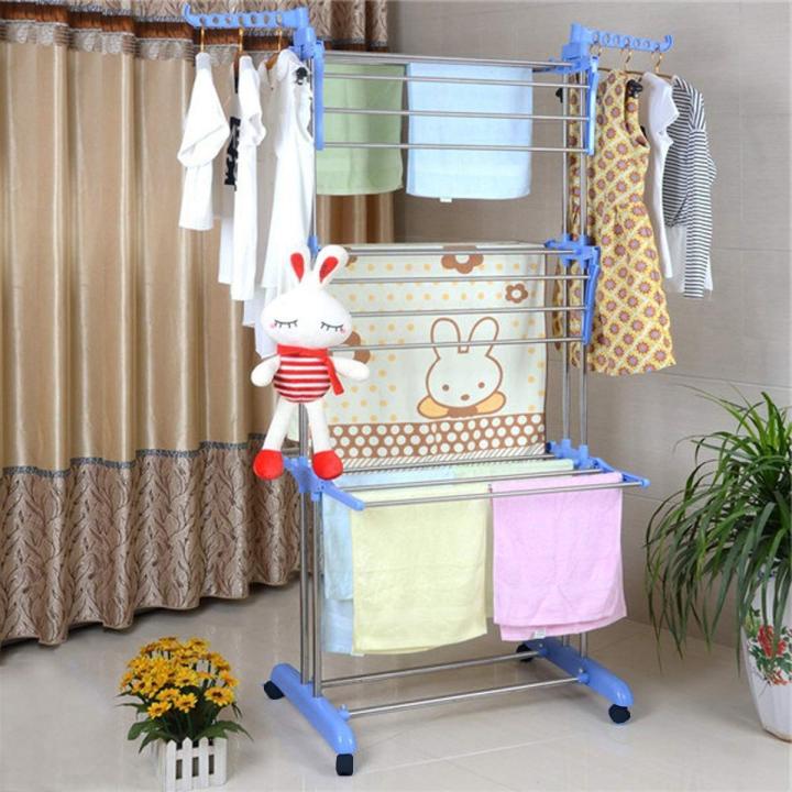 Folding%20Drying%20Rack%20Clothes%20Rack%203%20Tiers%20Clothes%20Laundry%20With%20Wheels%20Cloth%20Shoes%20Hanger%20-%20Image%205