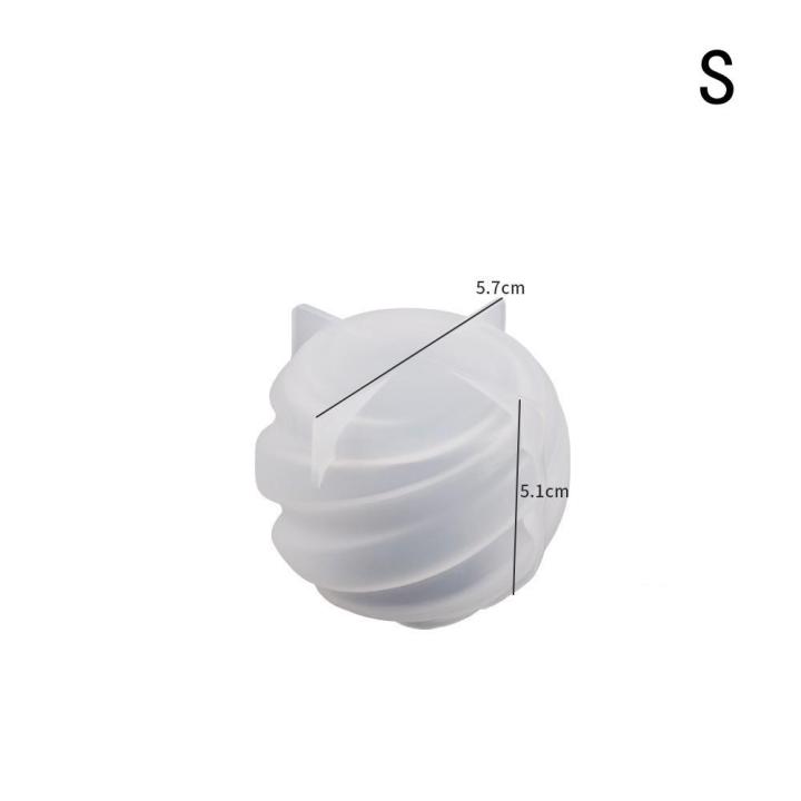 Plaster Rotating Planet Candle Silicone Mold Aromatherapy Silicone Round Ball Spiral carving Earth Round Ball Aromatherapy Candle Making Plaster Soap Molds for DIY crafts Home Fragrance Candle making