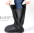Waterproof Rain Shoe Covers for Men Reusable Foldable Boots Cover with Reflector, Non-Slip High-Top Rain Overboots Shoe Protector for Cycling, Hiking, Gardening, Fishing, Farming, Travel. 