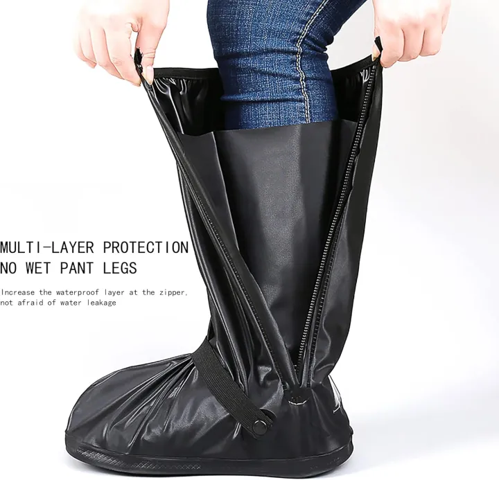Waterproof%20Rain%20Shoe%20Covers%20for%20Men%20Reusable%20Foldable%20Boots%20Cover%20with%20Reflector,%20Non-Slip%20High-Top%20Rain%20Overboots%20Shoe%20Protector%20for%20Cycling,%20Hiking,%20Gardening,%20Fishing,%20Farming,%20Travel%20-%20Image%205