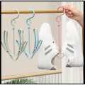 Plastic Hanging Double Hook Shoes Drying Rack. 