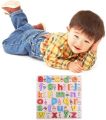 3D Wooden Capital Alphabet Puzzles with Animals for Children - Montessori Educational Learning ABC Letters Puzzle Board Toy (Multicolor). 