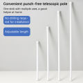 Hole-Free Shower Curtain Pole Extendable Rail Bathroom Door Window Wardrobe Rod WANNA. 