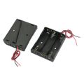 5 pieces spring loaded plastic 3 x 1.5V AA battery holder box black. 