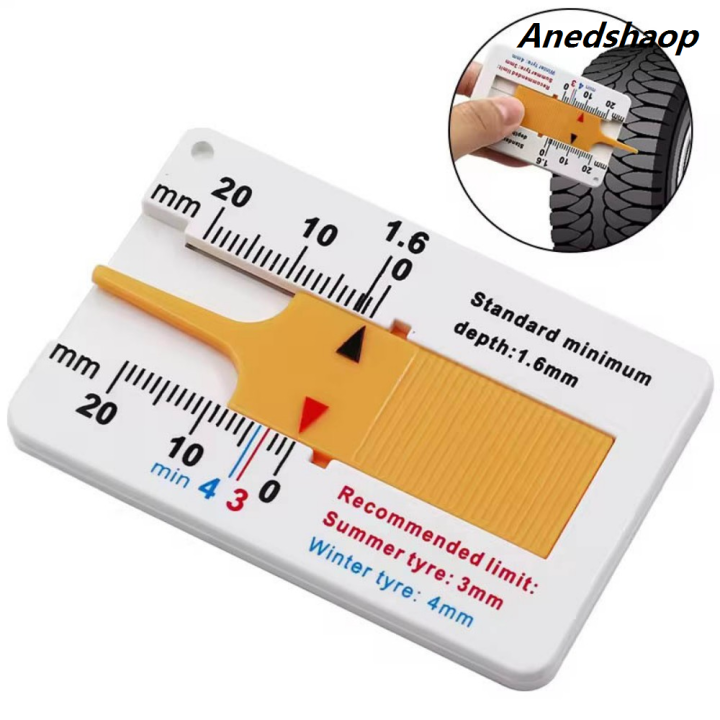 Depthometer Anedshaop 0-20mm Auto Car Tyre Tread Depthometer Depth Indicator Gauge ...