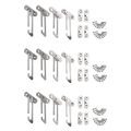 NCANRUI 12 Pack Window Restrictor Locks Window Restrictor Hook Stainless Steel Child Lock Restrictor with Screws. 