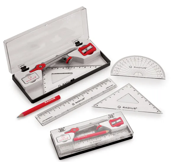 Math Online Instruments Radius 403 Mathematics Instruments set B0x/Instrument Box / Geometry ...