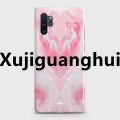 Xujiguanghui Samsung Galaxy Note 10 Plus Cover White and pink marble Hard Cover- Design 21 Case. 
