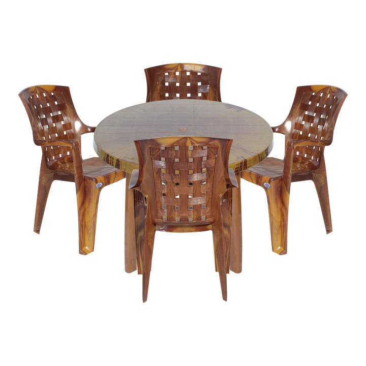 Bagmati%20Plastic%20Round%20Table%20&%20Deluxe%20Chair%20Set%20(4%20Chairs%20And%201%20Table)%20-803%20-%20Image%202