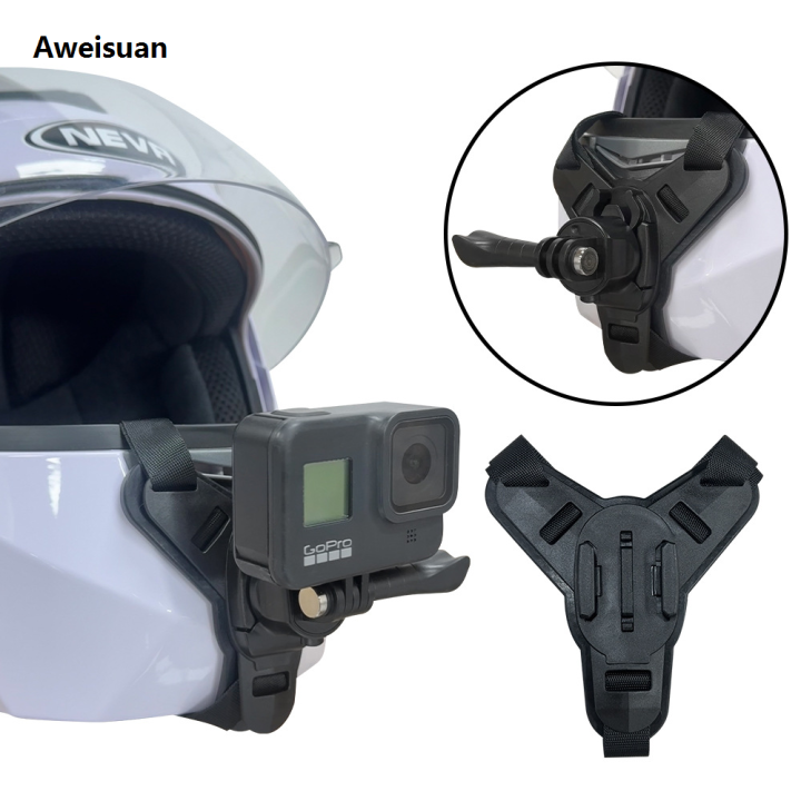 Aweisuan Action Camera Accessorie Helmet Strap For Gopro 13 12 11 10 9 Insta Bargain price 360 DJI Osmo Magnetic Adaptor Chin Strap Mount Holder Set