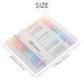 Sojhoop 12 Pcs/Set Japanese Stationery Mild Liner Double Headed Fluorescent Pen Fluorescent Marker Pen Highlighter Pen Color Mark Pen Cute. 