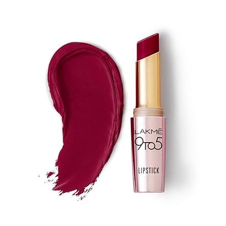 Lakme 9 To 5 Primer+Matte MP6 Deep Wine Lipsticks - (3.6gm)