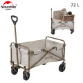 Naturehike TC06 Mini Camping Folding Trolley Outdoor Portable Sundries Storage Pull Rod Car Bearing Capacity 80 Kg Shopping Cart. 