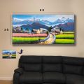 Single Panel Landscape Custom Photo Print Stretched Tightly On Wooden Frames | Large Size. 