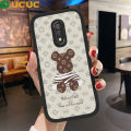 UCUC for Realme X / OPPO K3 Back Cover Creative Print Bear Soft PU Leather Phone Cases. 