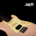 Jet Guitars JS 400 PK R HSS Roasted Maple Shell Pink w/ Gigbag. 