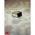 New Black Onyx Silver Ring. 