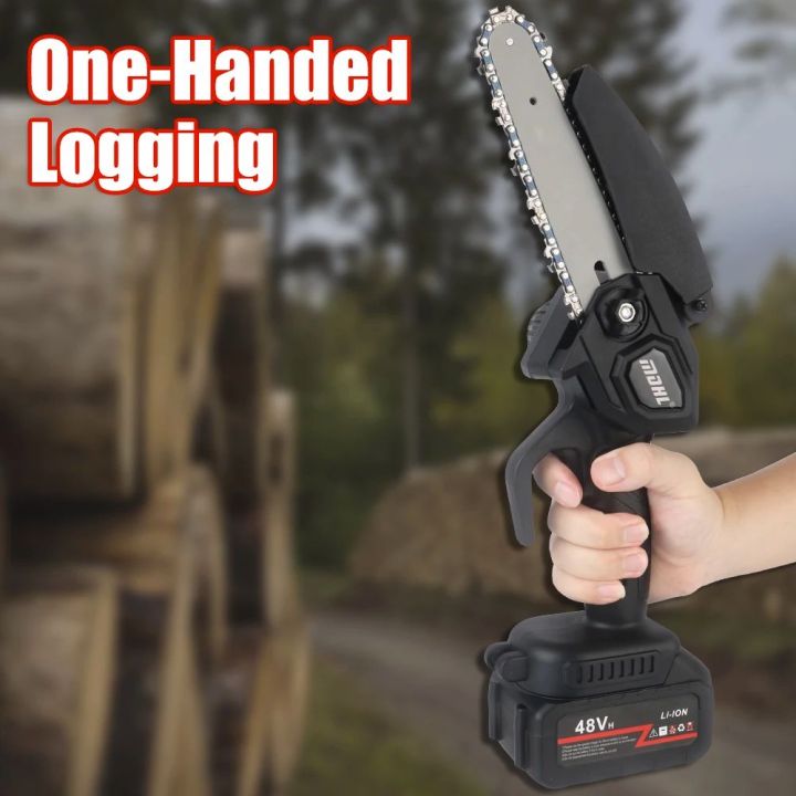 Cordless%20Handheld%2048V%20Electric%20Chainsaw%206%20Inch%20Woodworking%20Brushless%20Chain%20Saw%20For%20Wood%20Tree%20Branch%20Mini%20Electric%20Pruning%20Saws%20-%20Image%205