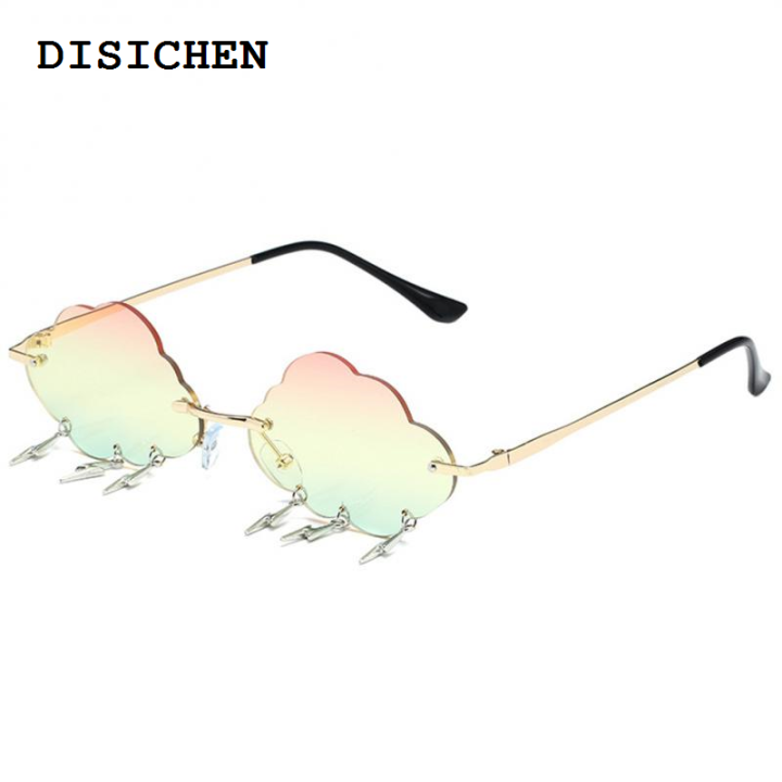 DISICHEN%20Special%202024%20Funny%20Cloud%20Shaped%20Sunglasses%20Y2K%20Trendy%20Rimless%20Tassel%20Shades%20Luxury%20Women%20Design%20Sun%20Glasses%20Eyewear%20UV400%20-%20Image%204