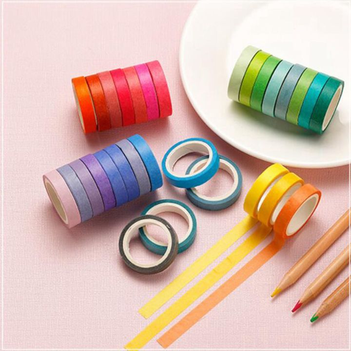 120%20Pcs%20Basic%20Solid%20Color%20Washi%20Tape%20Rainbow%20Masking%20Tape%20Decorative%20Adhesive%20Tape%20Sticker%20Scrapbook%20Diary%20Stationery%20-%20Image%203
