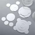 100 Pieces Mini Size Round Mirror Small Round Mirror Adhesive Mirror Round Craft Mirror Tiles for Crafts Easy to Use. 