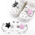 12Pcs Shoe Charms DIY Star Chain Detachable Decoration Buckle Plastic Chain DIY Shoes for Clog Sandals Shoe Charm Accessories Party Girls Gift. 