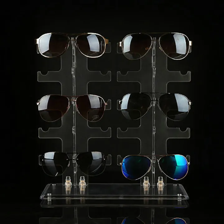 Glasses Storage Rack Two Row Sunglasses Rack 10 Pairs Glasses Holder Display Stand ...