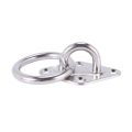 NAMUNY 2X 80Mmx50Mm Mounting Hook For Wall Or Ceiling With Round Ring Stainless Steel - Bracket / Attachment. 