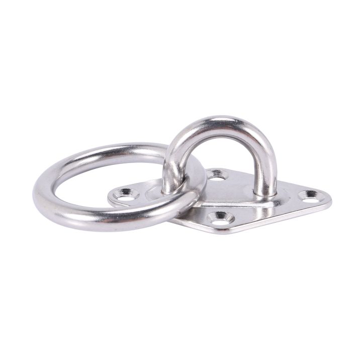 NAMUNY%202X%2080Mmx50Mm%20Mounting%20Hook%20For%20Wall%20Or%20Ceiling%20With%20Round%20Ring%20Stainless%20Steel%20-%20Bracket%20/%20Attachment%20-%20Image%202