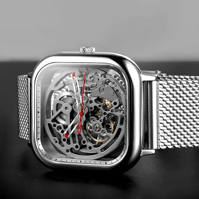 CIGA%20Design%20Full%20Hollow%20Analog%20Silver%20Dial%20Men's%20Watch%20-%20Image%203