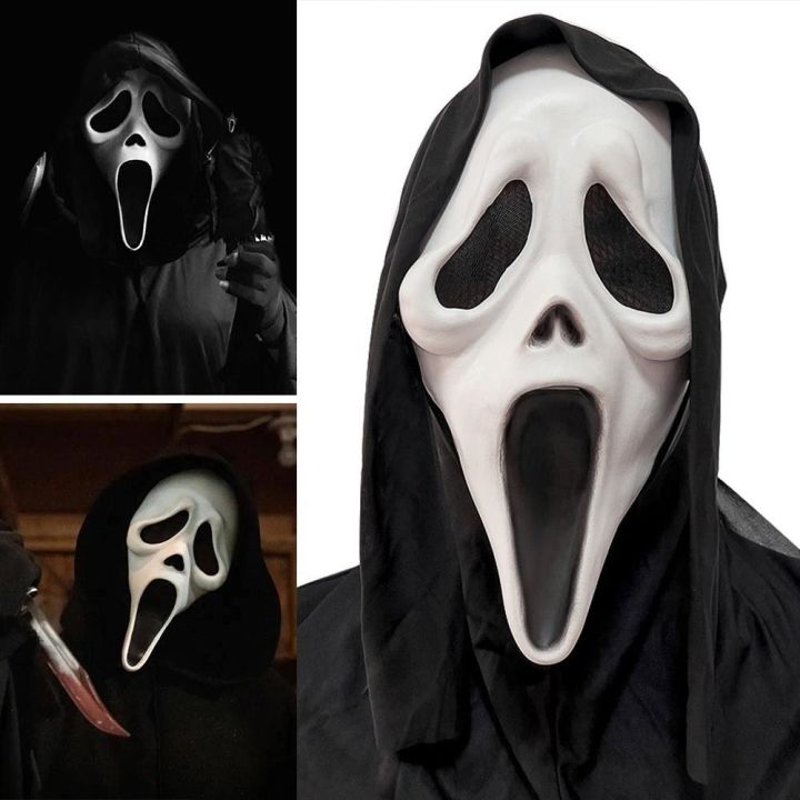 Fashion Latex Scream Mask Halloween Cosplay Costume Full Face Mask ...