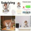 Sutuiying 1pc/set DIY Angel Diamond Art Table Top Decoration One Sided Luxury Acrylic Crystal Rhinestone Diamond Painting Desk Ornaments. 