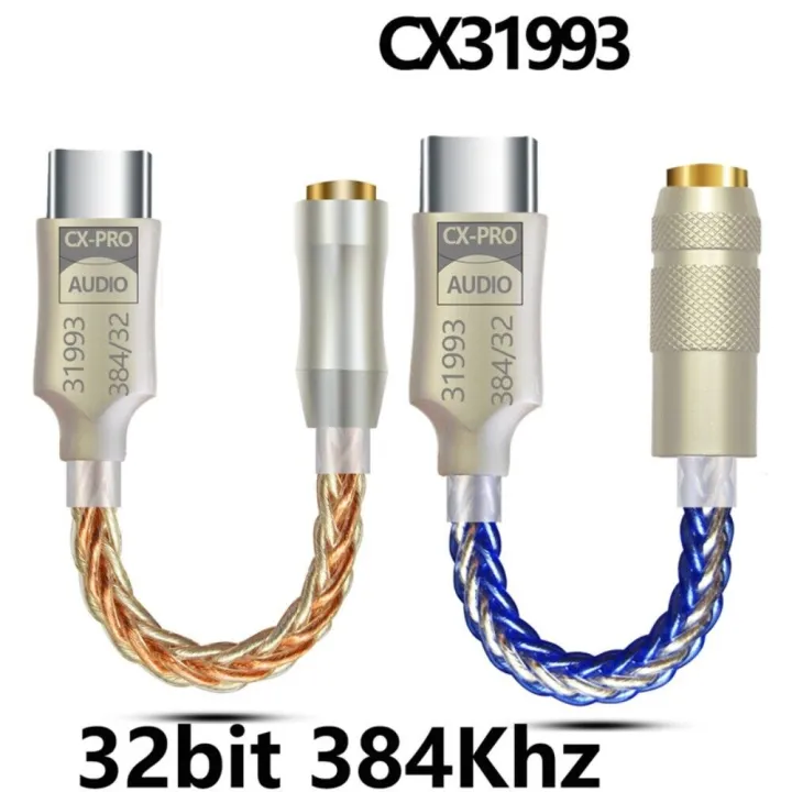 New%2012cm%20Type-C%20Dac%20Adapter%20Type%20C%20To%203.5mm%2032bits%20Audio%20Decoder%20CX31993%20384KHz%20Audio%20Cable%20Mobile%20Phone/PC%20-%20Image%204