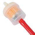 6mm gasoline Filter + Petrol Pipe Hose Line + 4 Clips Mini for Moto Scooter Dirt Bike red. 