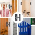 NAMUNY Barn Door Lock Hardware, 90 Degree Heavy Duty Gate Latches Flip Latch Safety Door Bolt Latch Lock 2 Pack. 