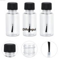 Difutagui Withoutyou Crafts jar fillable bottle nail polish 30ml/20ml/15ml/5ml10ml/plastic touch-up New style Profesional paint re-leak proof storage liquid jar DIY container with brush lid. 