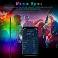 Smart LED Corner Lamp RGB Atmosphere Floor Lamp Detachable Corner Light APP Control Remote Control with Music Sync USB Plug and Play. 