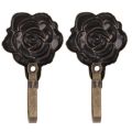 2Pcs Metal Rose Flower Curtain Tie Back Tieback Holders Wall Hooks Decor. 