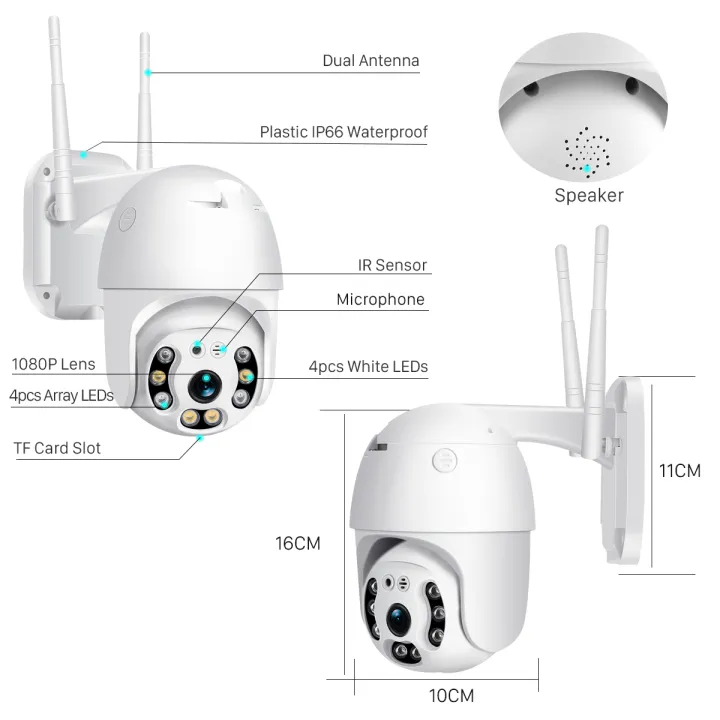 Outdoor%20Speed%20Dome%20Wireless%20Security%201080P%20Wifi%20PTZ%20IP%20Camera%20-3MP%20-%20Image%202