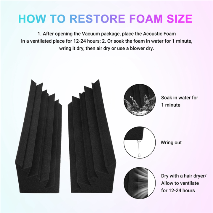 4%20Pcs%20Acoustic%20Panels%20Studio%20Acoustic%20Soundproof%20Foam,Sound%20Treatment%20Bass%20Trap%20Corner,Sound%20Panels%20Wedges,12X12X48cm%20-%20Image%204