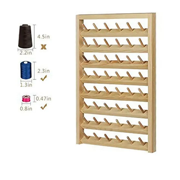 2X 48 Spool Sewing Thread Stand,Wall Mount Sewing Thread Stand with ...