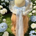 Lightweight Floral Design Woman's Straw Hat Breathable Sun Protection Cap UV Protection Elegant Women's Sun Visor Hats Summer Season. 