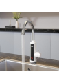 Electric Instant Heater Tap 3000 W Bendable Bathroom Kitchen Heating Tap 3sec Instant Tankless Electric Hot Water Heater Faucet with LED Digital Display,. 